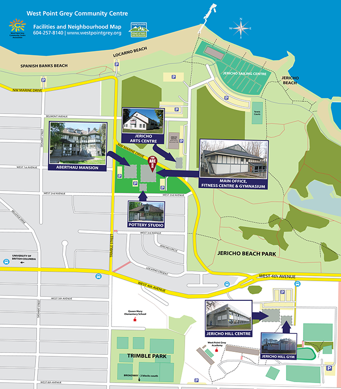 West Point Grey Neighbourhood map